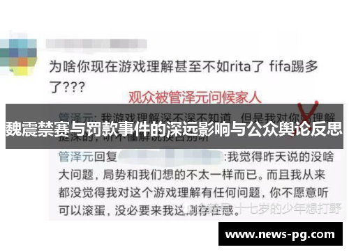 魏震禁赛与罚款事件的深远影响与公众舆论反思